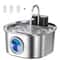 Wireless Rechargeable Smart Sensor Stainless Steel Cat Water Fountain 3L Automatic Pet Drinker 8