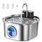 Wireless Rechargeable Smart Sensor Stainless Steel Cat Water Fountain 3L Automatic Pet Drinker 8