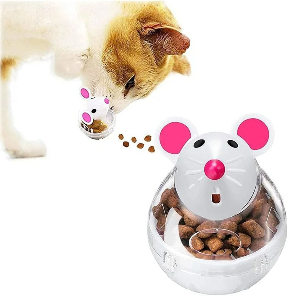 Interactive Mouse Tumbler Treat Dispenser Toy 2