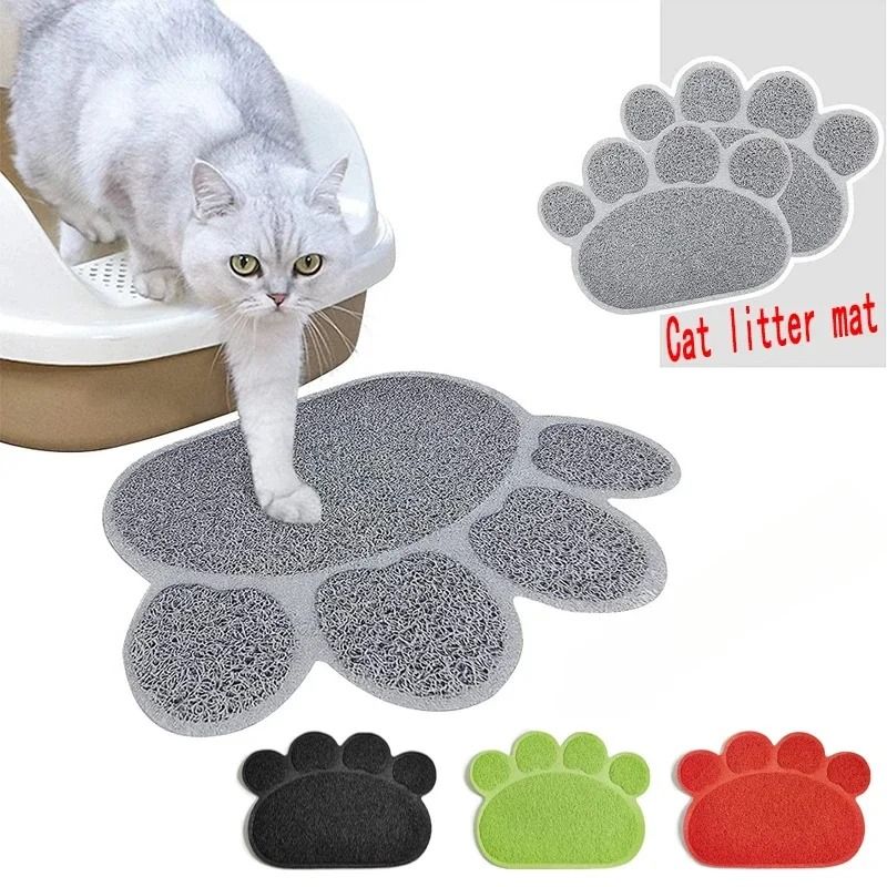 NonSlip PawPrint PVC Cat Litter Trapping Mat 0