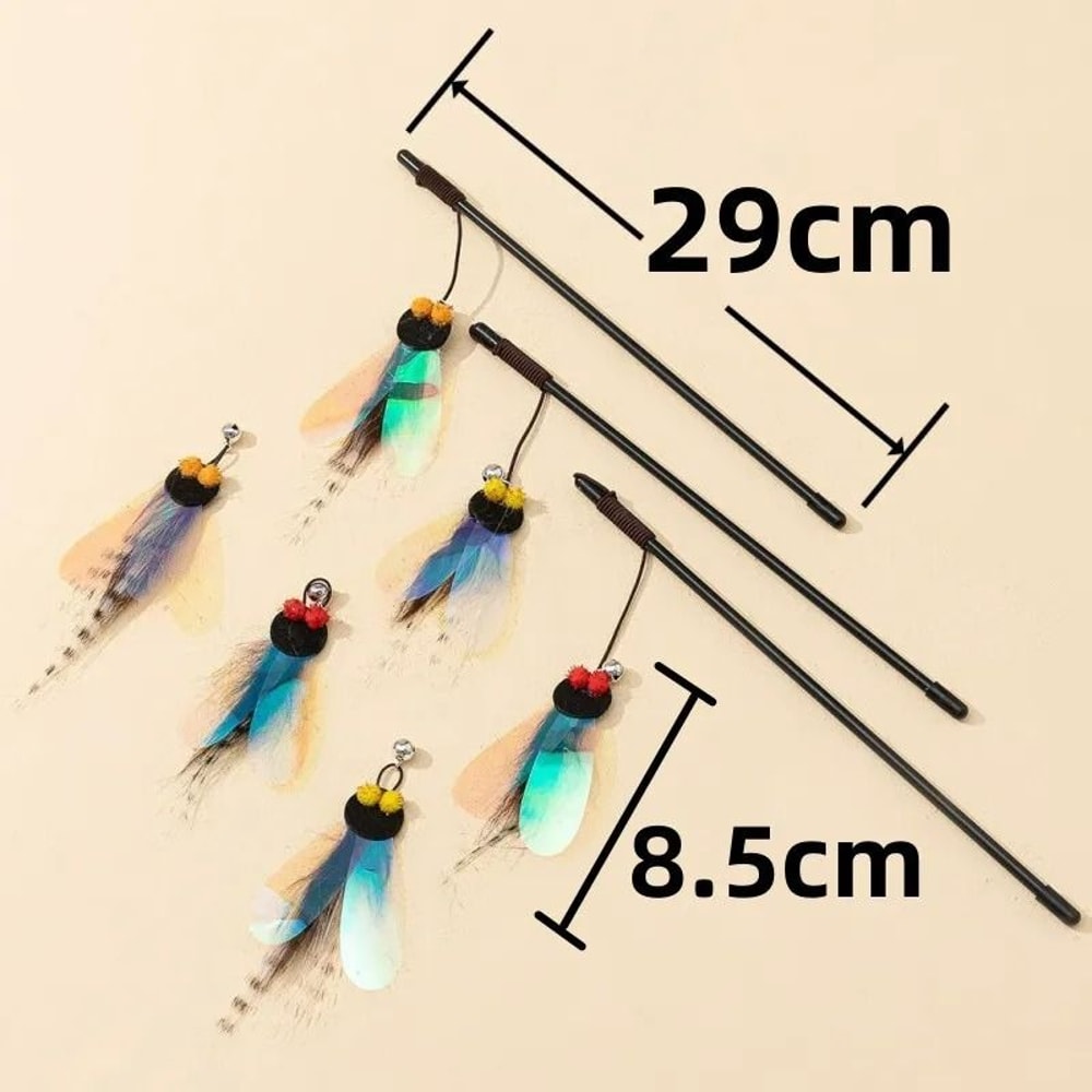 Interactive Butterfly And Feather Cat Teaser Wand 6