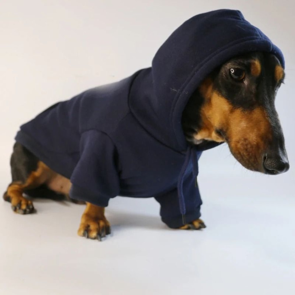 Cozy Dachshund Small Dog Fleece Pullover Sausage Hoodie 2