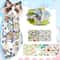 SelfAdhesive Cartoon Printed Cat Grooming Restraint Wrap Fabric 0