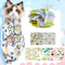 SelfAdhesive Cartoon Printed Cat Grooming Restraint Wrap Fabric 0