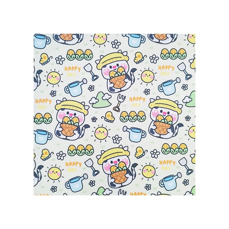 SelfAdhesive Cartoon Printed Cat Grooming Restraint Wrap Fabric 9