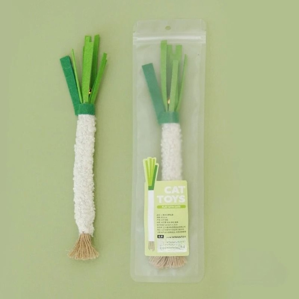 Simulated Scallion Silvervine Cat Chew Toys Pack Of 3 4
