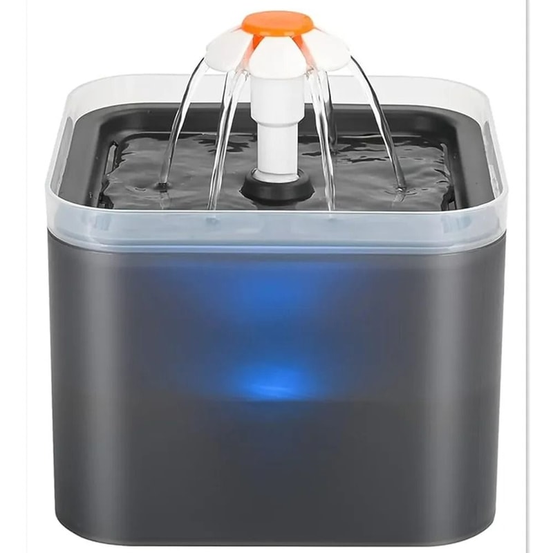 UltraSilent Automatic Pet Water Fountain With LED Light 67oz 2L 6
