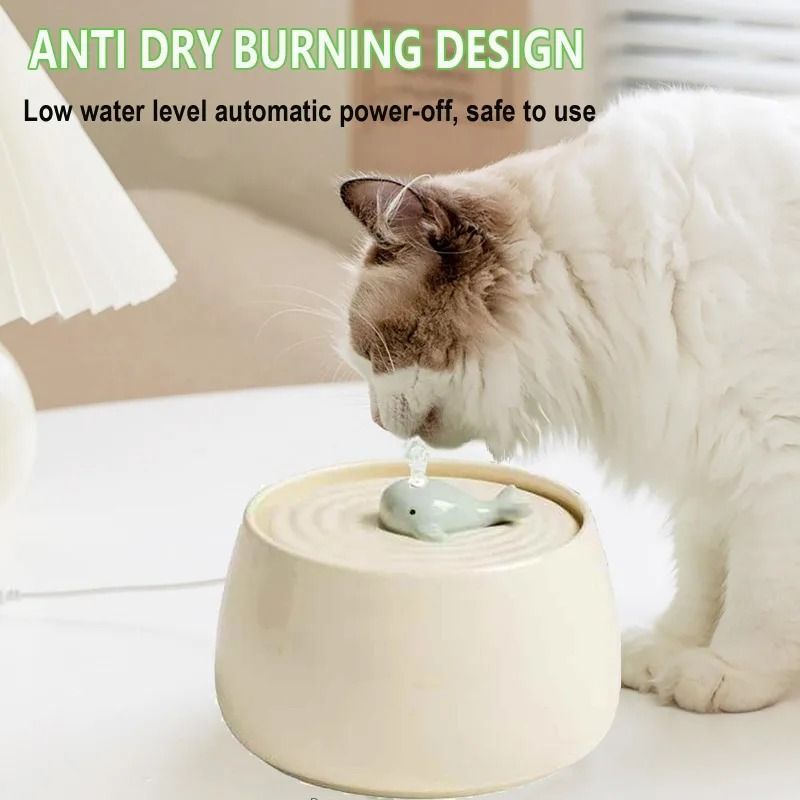 13L Ceramic Automatic Circulating Pet Water Fountain 4