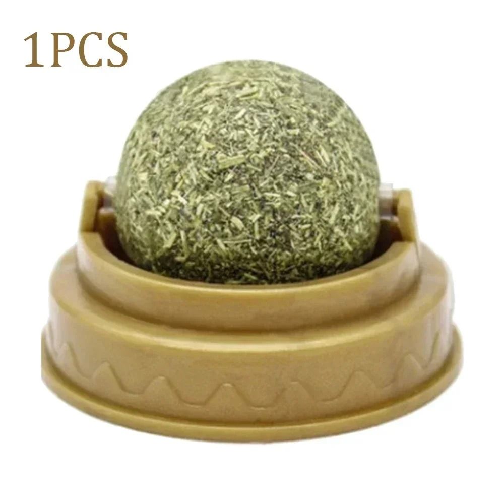 Rotatable WallMounted Natural Catnip Ball Toy 5