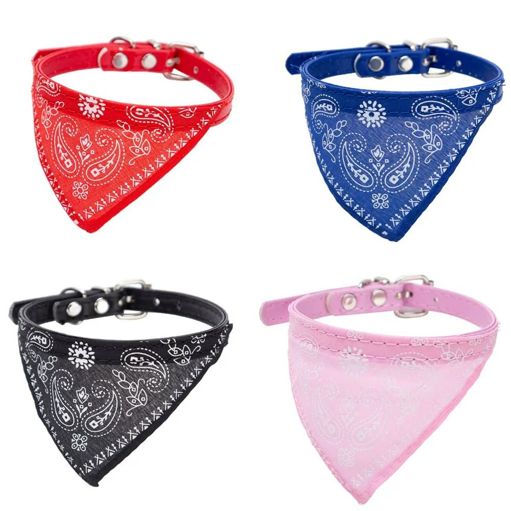 Adjustable Cute Printed Bandana Cat Puppy Scarf Collar 2
