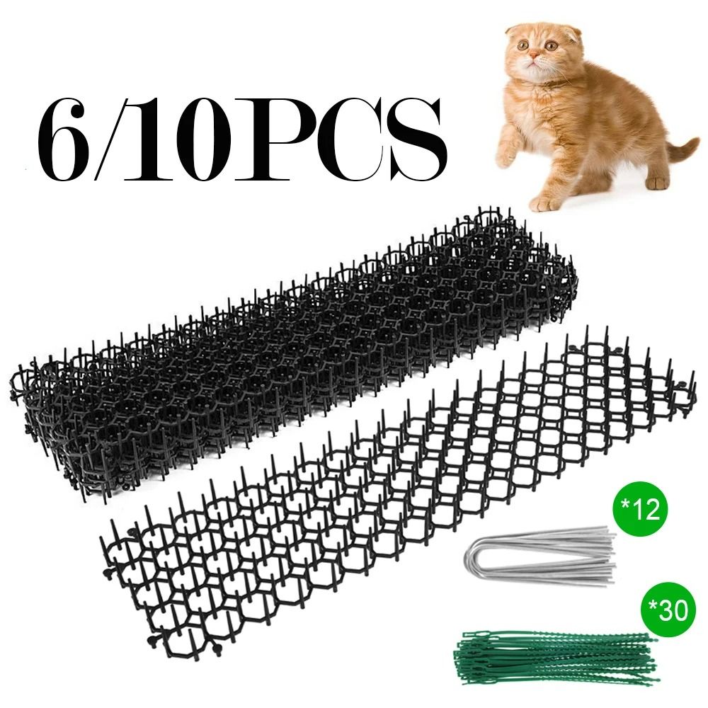 Humanized Pet Deterrent Cat Scat Mat With Secure Ground Nails 1