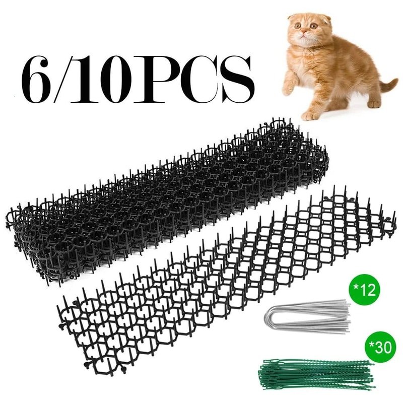 Humanized Pet Deterrent Cat Scat Mat With Secure Ground Nails 1
