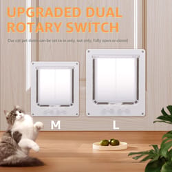 4-way locking interior pet flap door