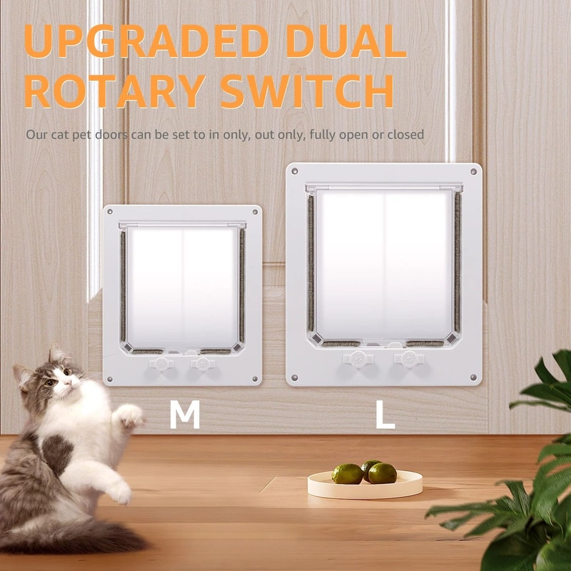 4Way Locking Interior Pet Flap Door 1