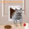 4Way Locking Interior Pet Flap Door 5