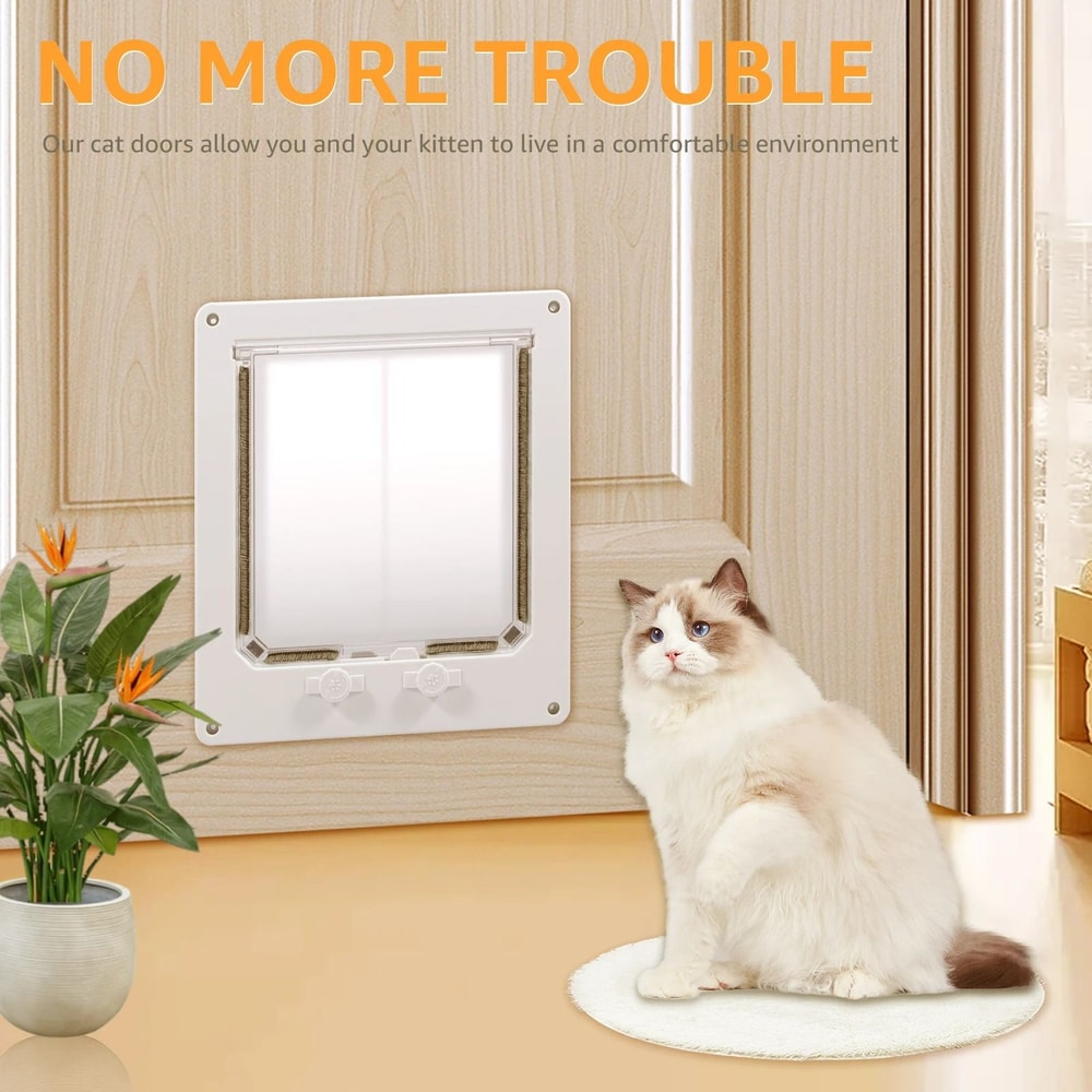 4Way Locking Interior Pet Flap Door 6