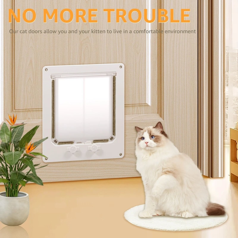 4Way Locking Interior Pet Flap Door 6