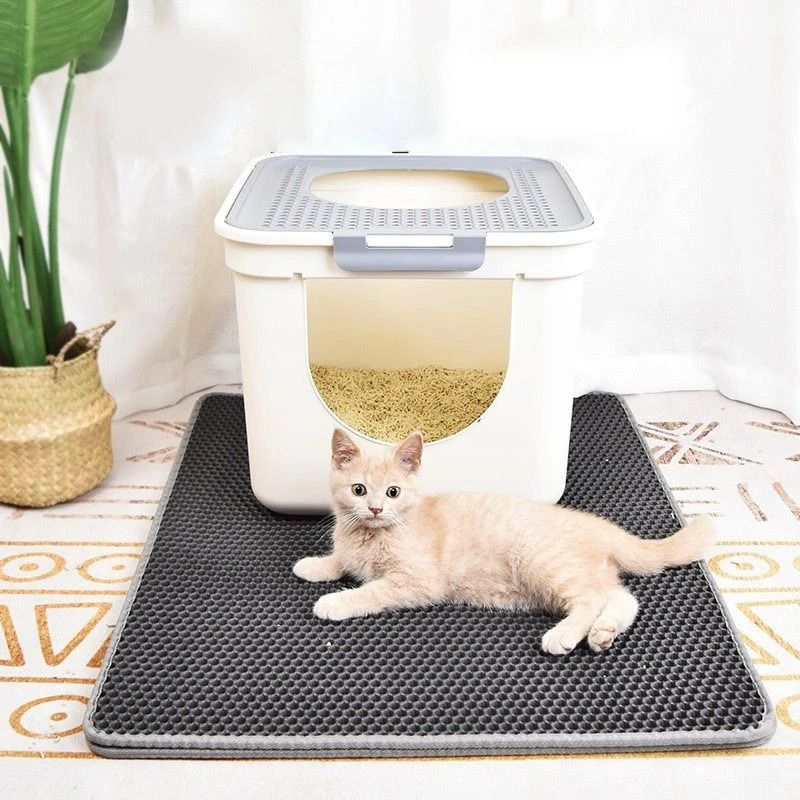 Waterproof DoubleLayer Honeycomb Cat Litter Mat 1