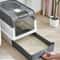 Portable Collapsible Cat Litter Box With Splash Guard Scoop 0