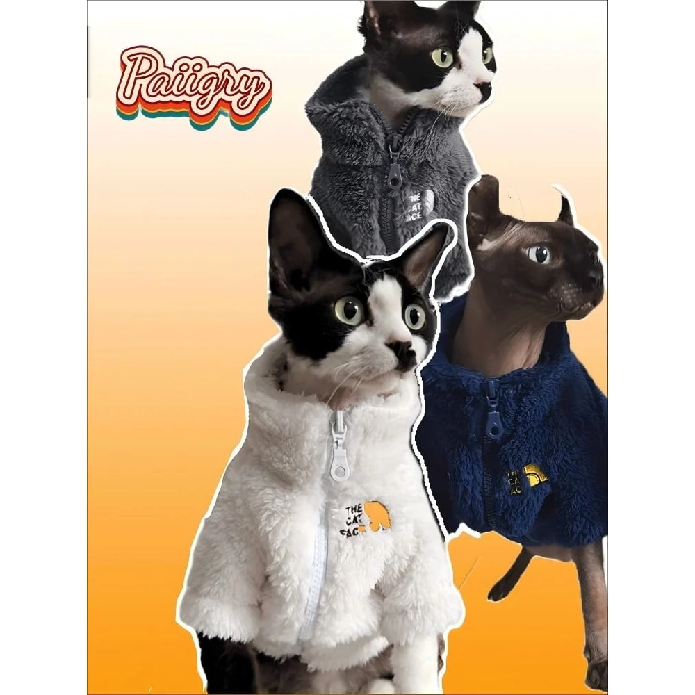 Winter Thick Warm ThreeColor Lambswool Pet Coat 0