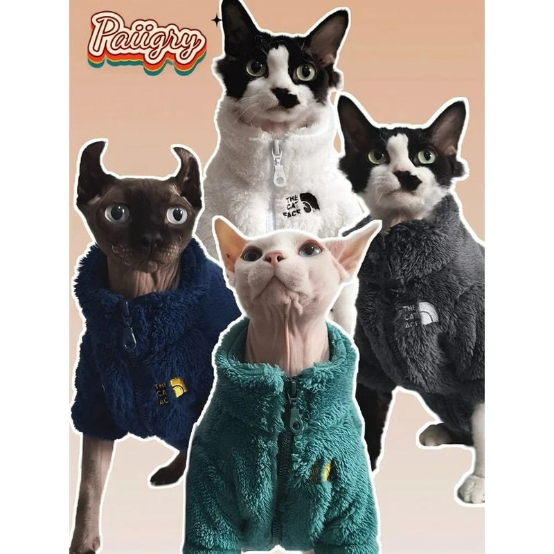 Winter Thick Warm ThreeColor Lambswool Pet Coat 1