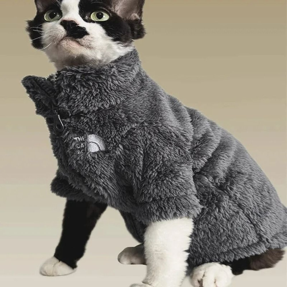 Winter Thick Warm ThreeColor Lambswool Pet Coat 7