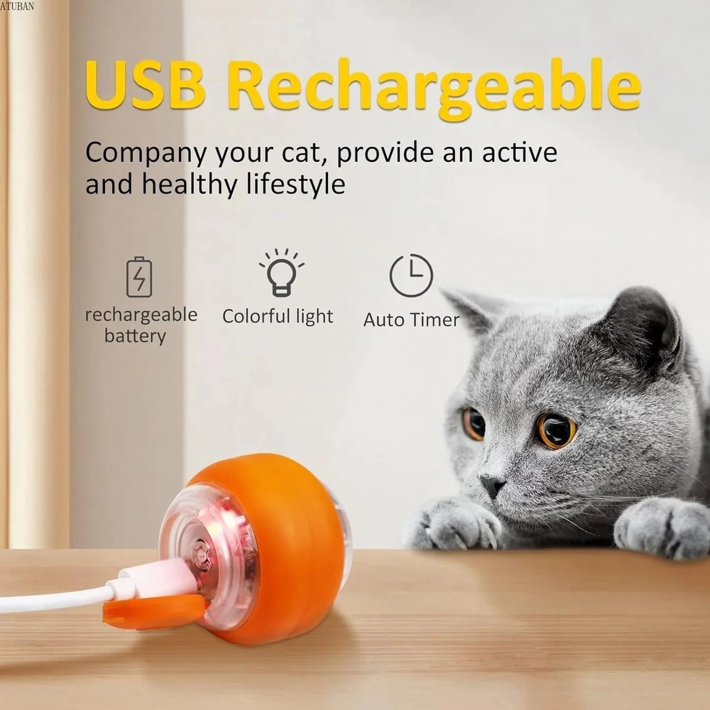 Smart Interactive Automatic Rolling Cat Ball Toy 4