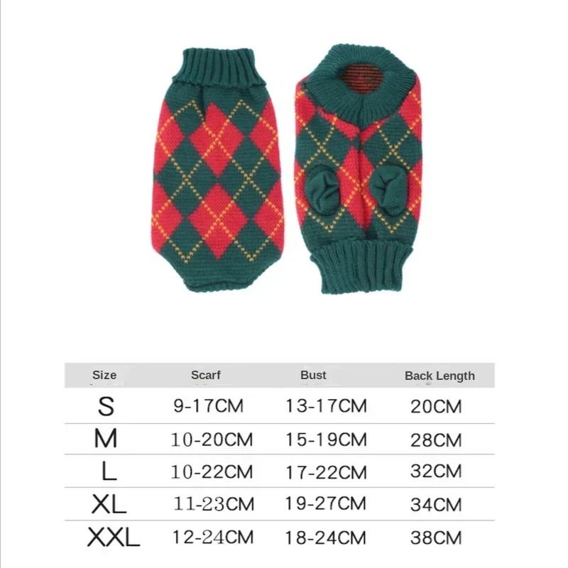 Turtleneck CableKnit Festive Pet Sweater Jumper 2