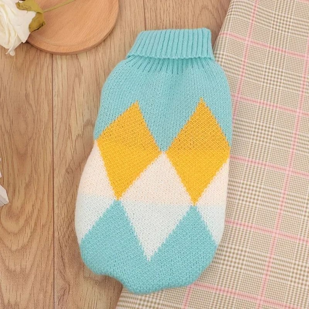 Turtleneck CableKnit Festive Pet Sweater Jumper 9