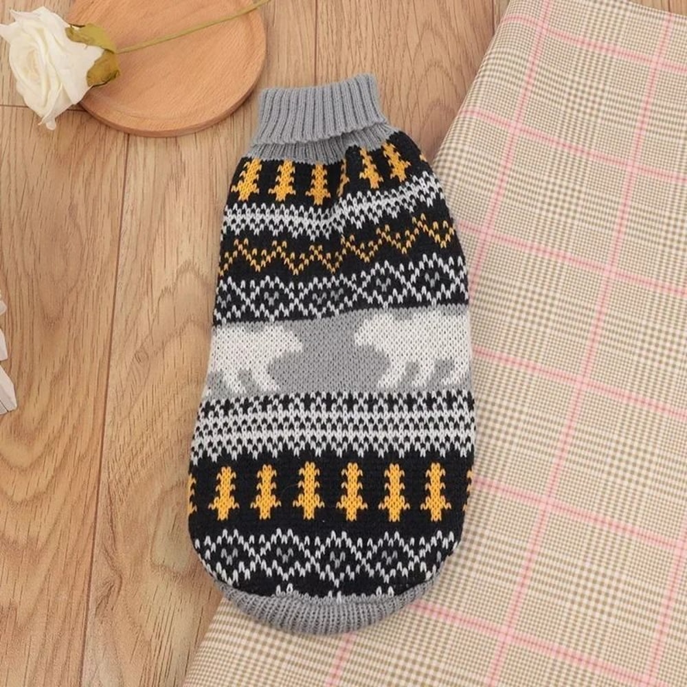Turtleneck CableKnit Festive Pet Sweater Jumper 12