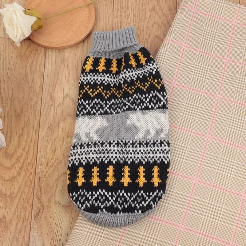 Turtleneck CableKnit Festive Pet Sweater Jumper 12
