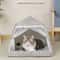 Cozy Floral Enclosed Pet Tent Bed 4
