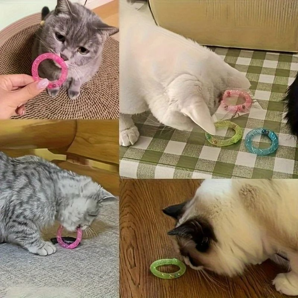 Bouncing Sweet Donut Spring Cat Toy 2