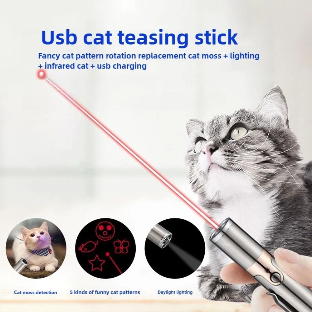 Enhanced USB Charging Infrared Laser Cat Toy 1