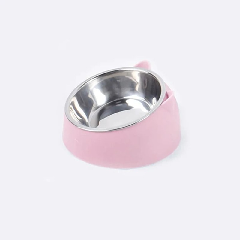 Raised Ergonomic Tilted Stainless Steel Pet Bowl 2