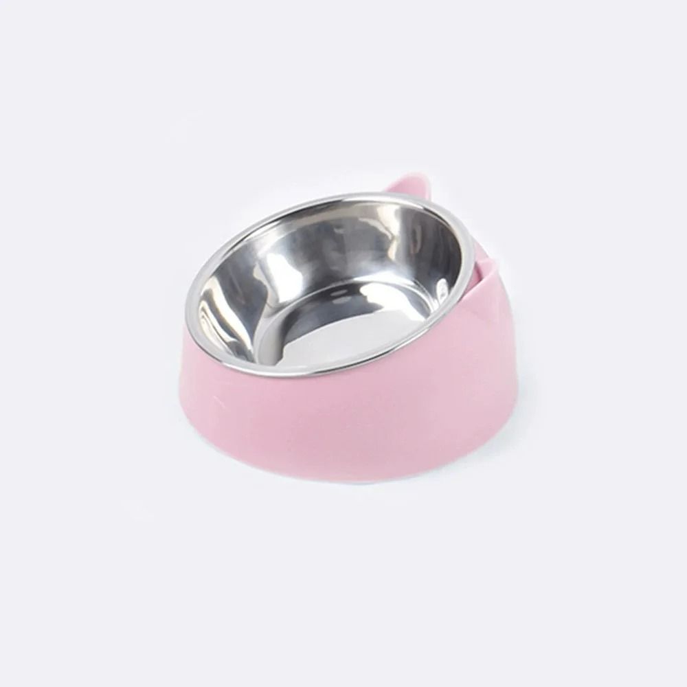 Raised Ergonomic Tilted Stainless Steel Pet Bowl 8