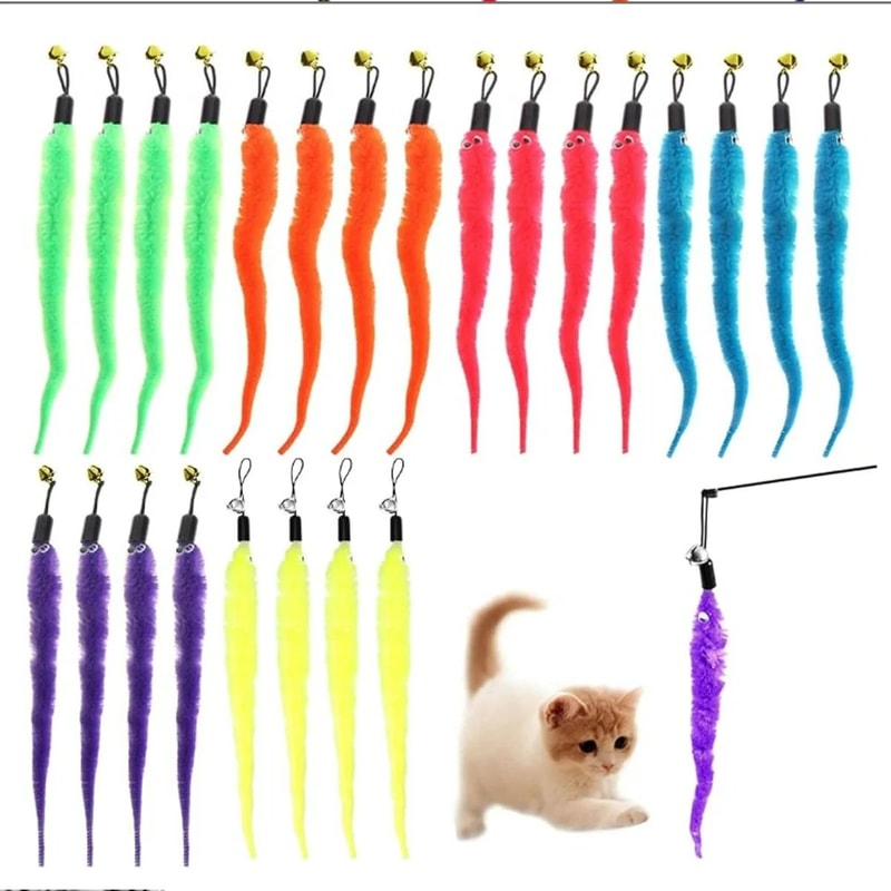 Realistic Cat Larva Toy Replacement Set 5