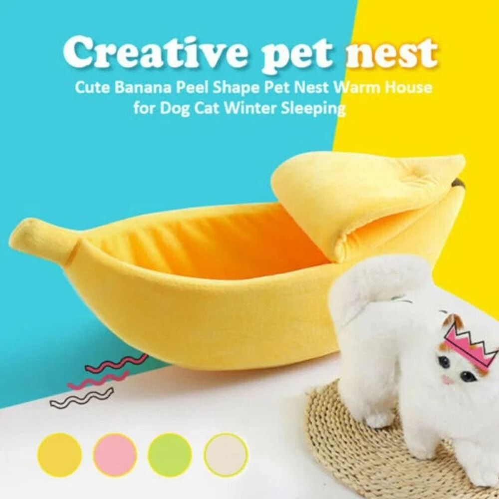 Cozy Banana Nest Pet Bed House 1