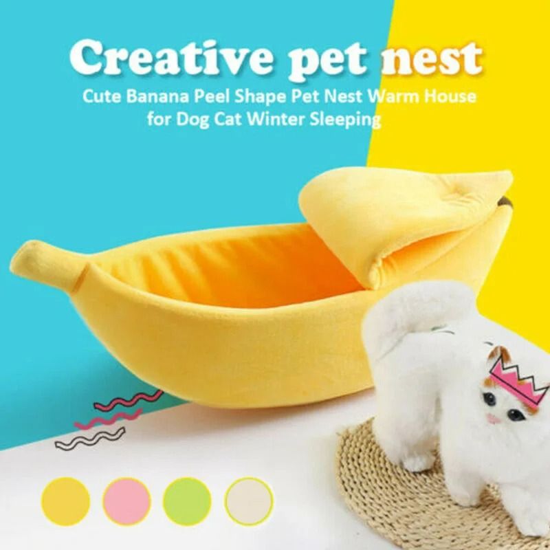 Cozy Banana Nest Pet Bed House 1