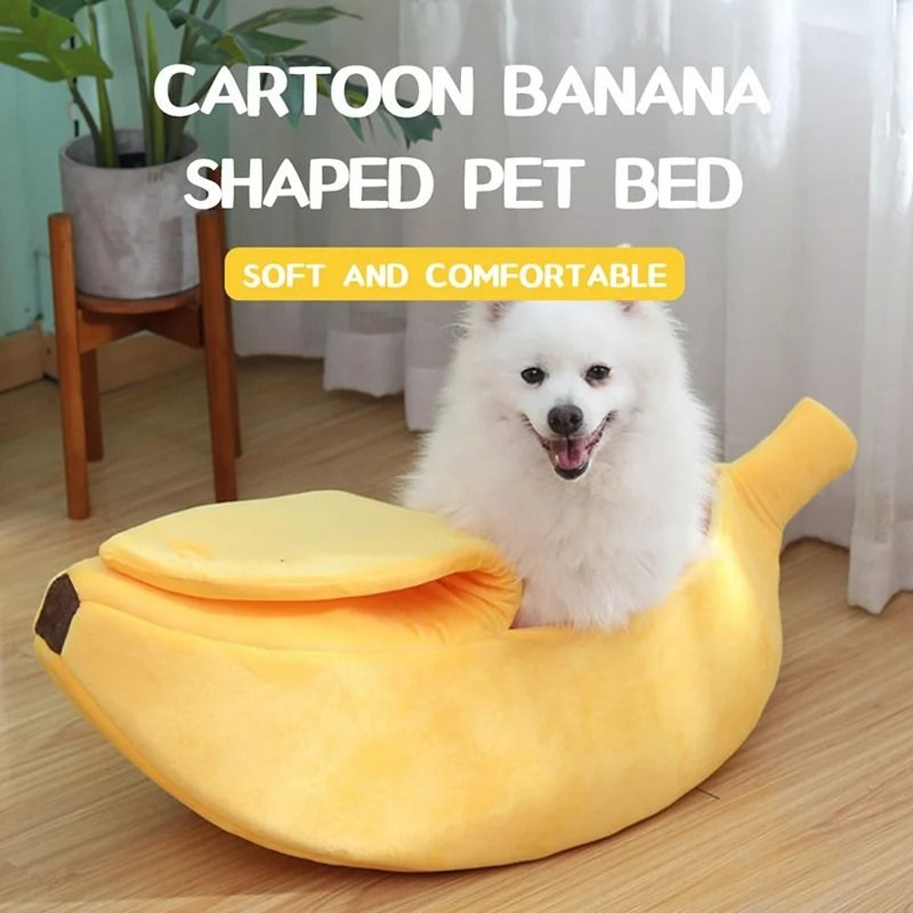 Cozy Banana Nest Pet Bed House 2