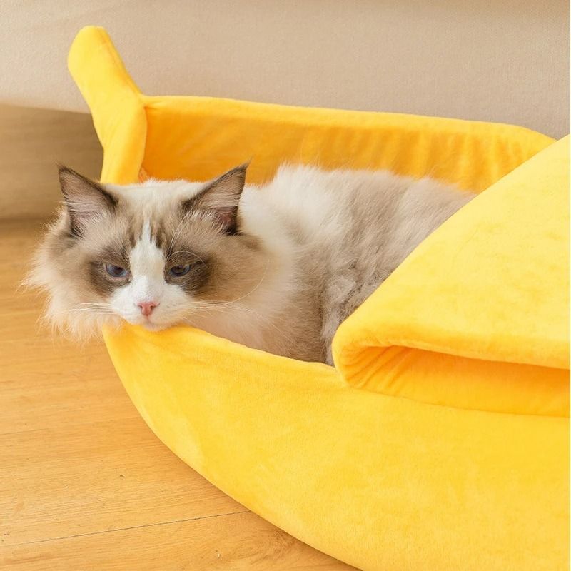 Cozy Banana Nest Pet Bed House 4