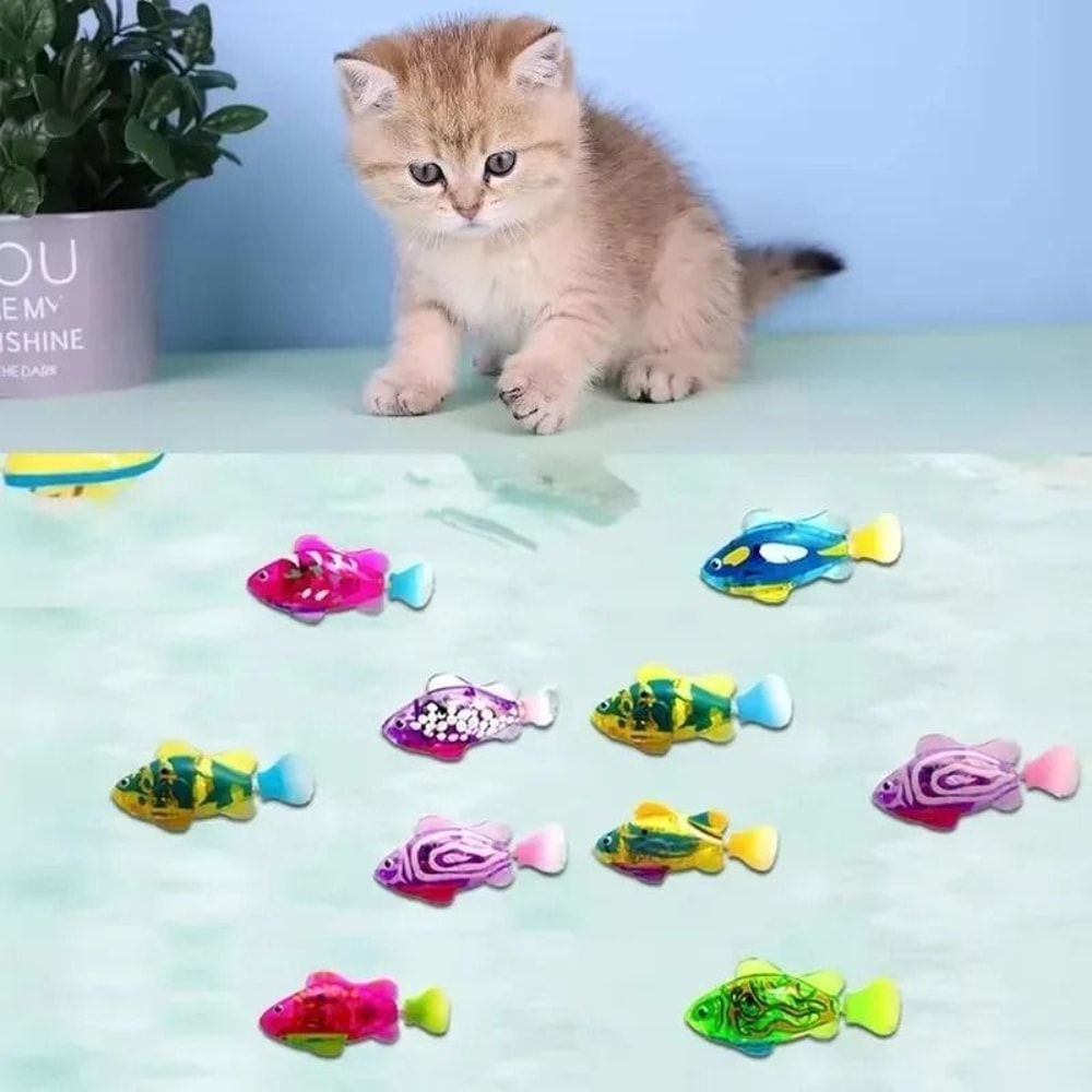Interactive LED Inductive Swimming Robot Fish Toy 0