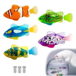interactive led inductive swimming robot fish toy