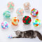 Colorful Handmade Elastic Bell Ball Cat Toy 0