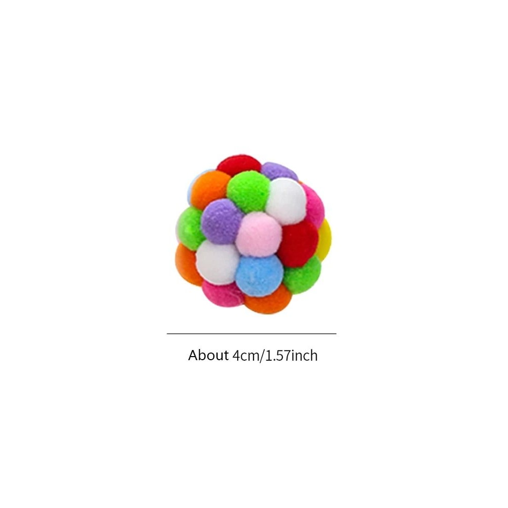 Colorful Handmade Elastic Bell Ball Cat Toy 9