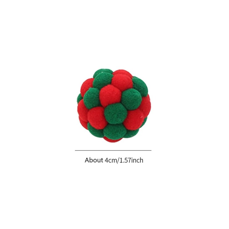 Colorful Handmade Elastic Bell Ball Cat Toy 10