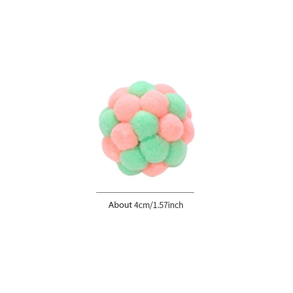 Colorful Handmade Elastic Bell Ball Cat Toy 11