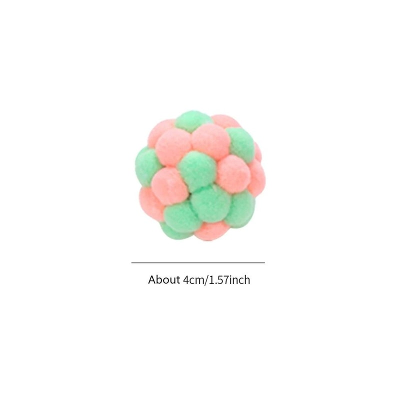 Colorful Handmade Elastic Bell Ball Cat Toy 11