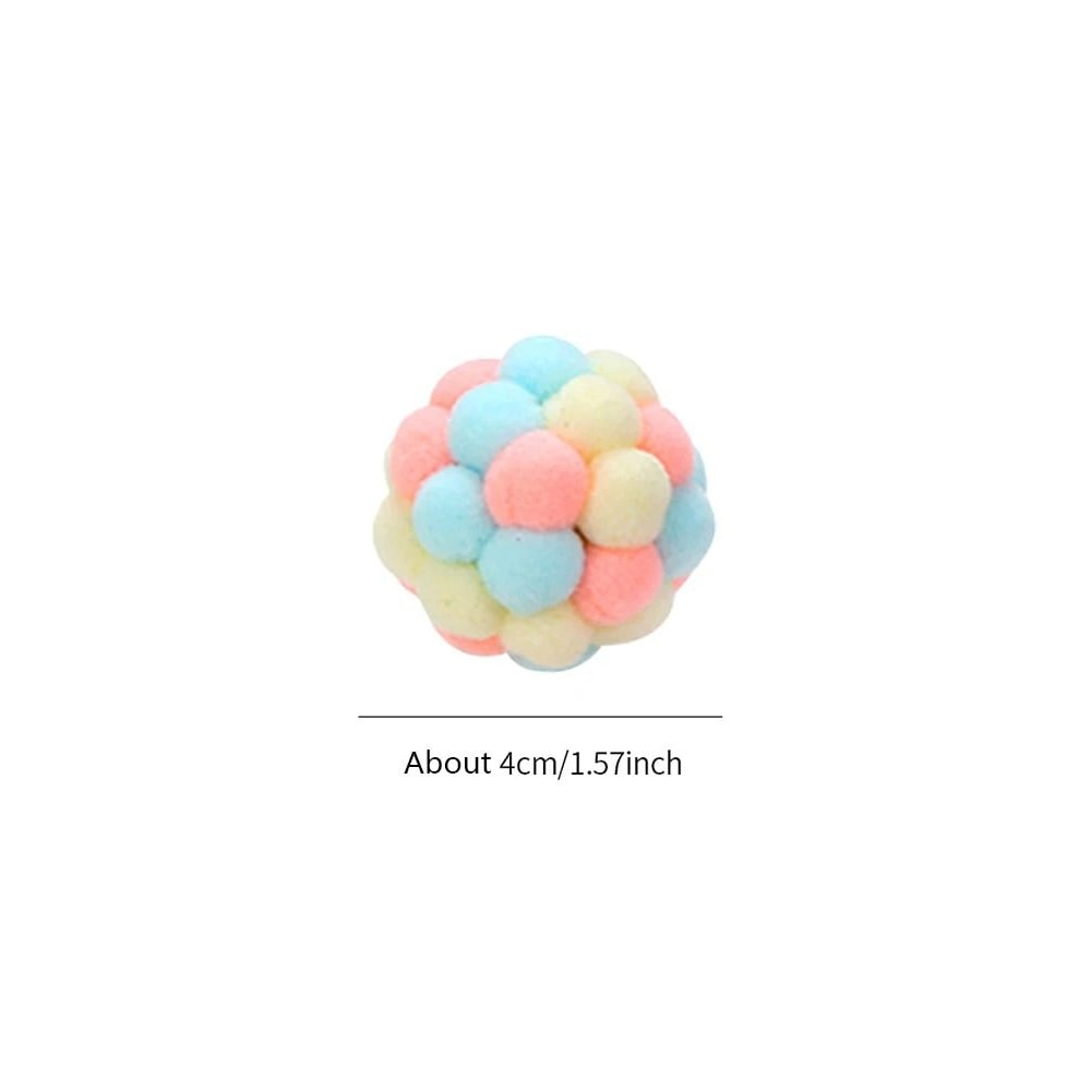 Colorful Handmade Elastic Bell Ball Cat Toy 12