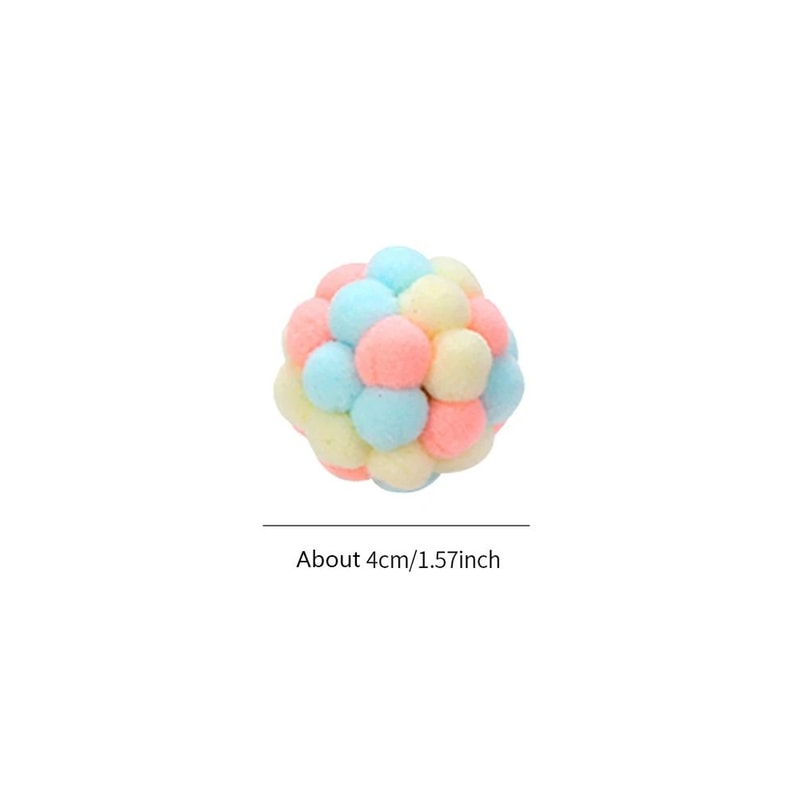 Colorful Handmade Elastic Bell Ball Cat Toy 12